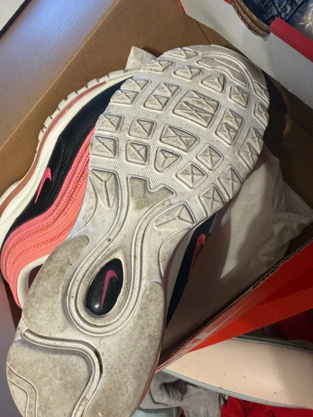 Nike Air Max 97 Black and Pink Gradient Sneakers